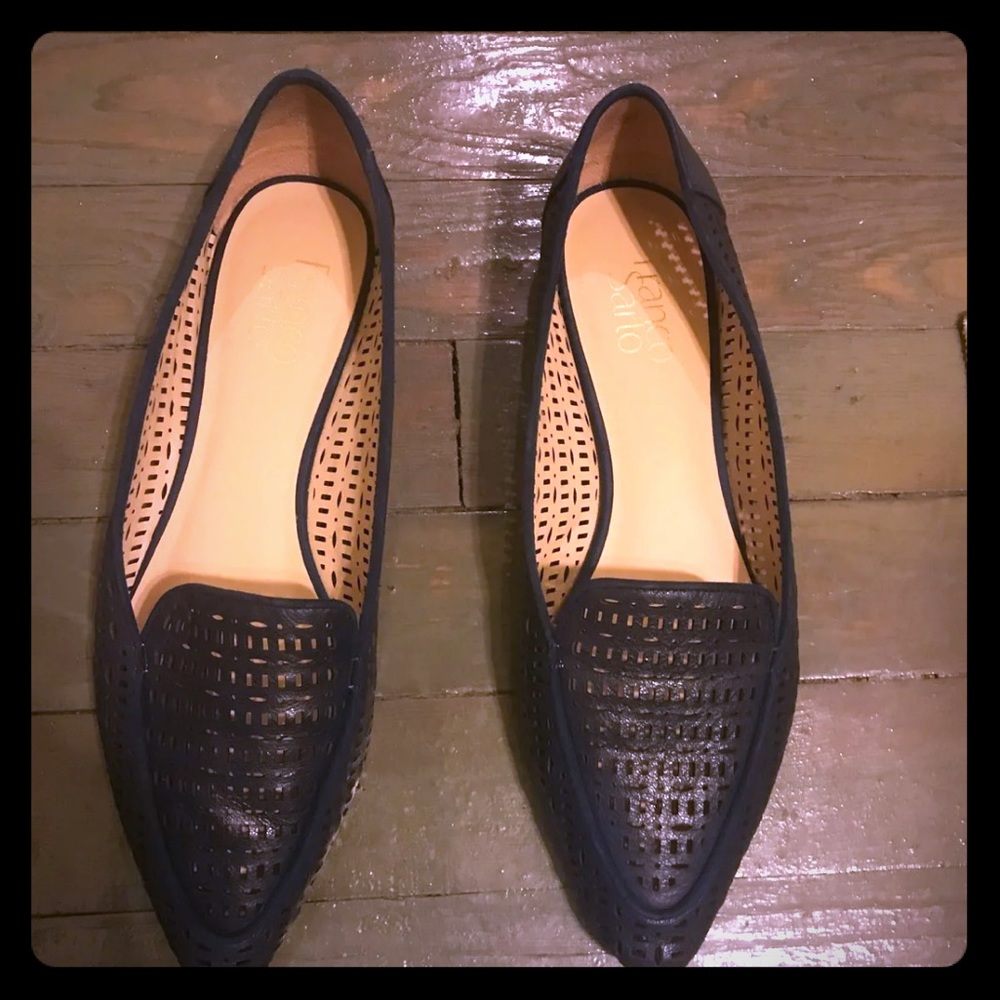 Navy leather Franco Sarto flats